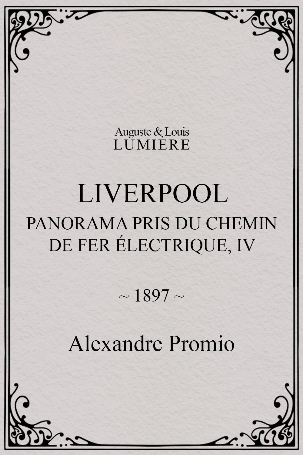 Liverpool, panorama pris du chemin de fer électrique, IV