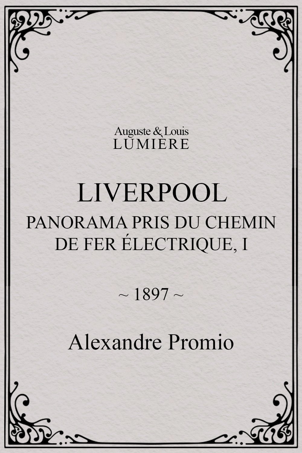 Liverpool, panorama pris du chemin de fer électrique, I