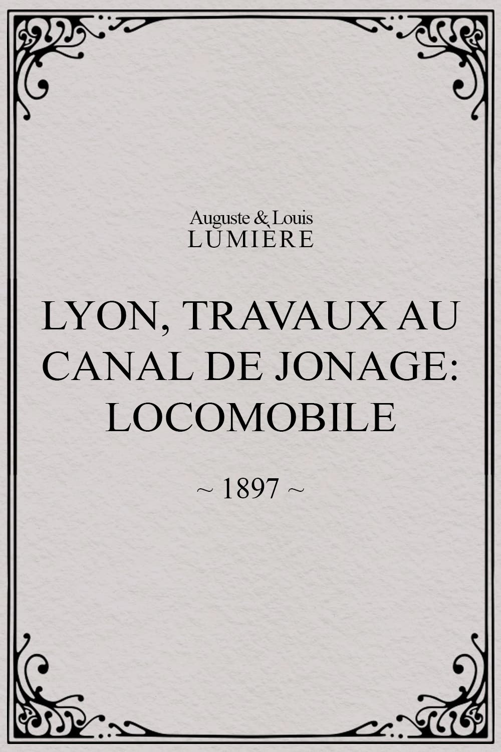 Lyon, travaux au canal de Jonage: locomobile