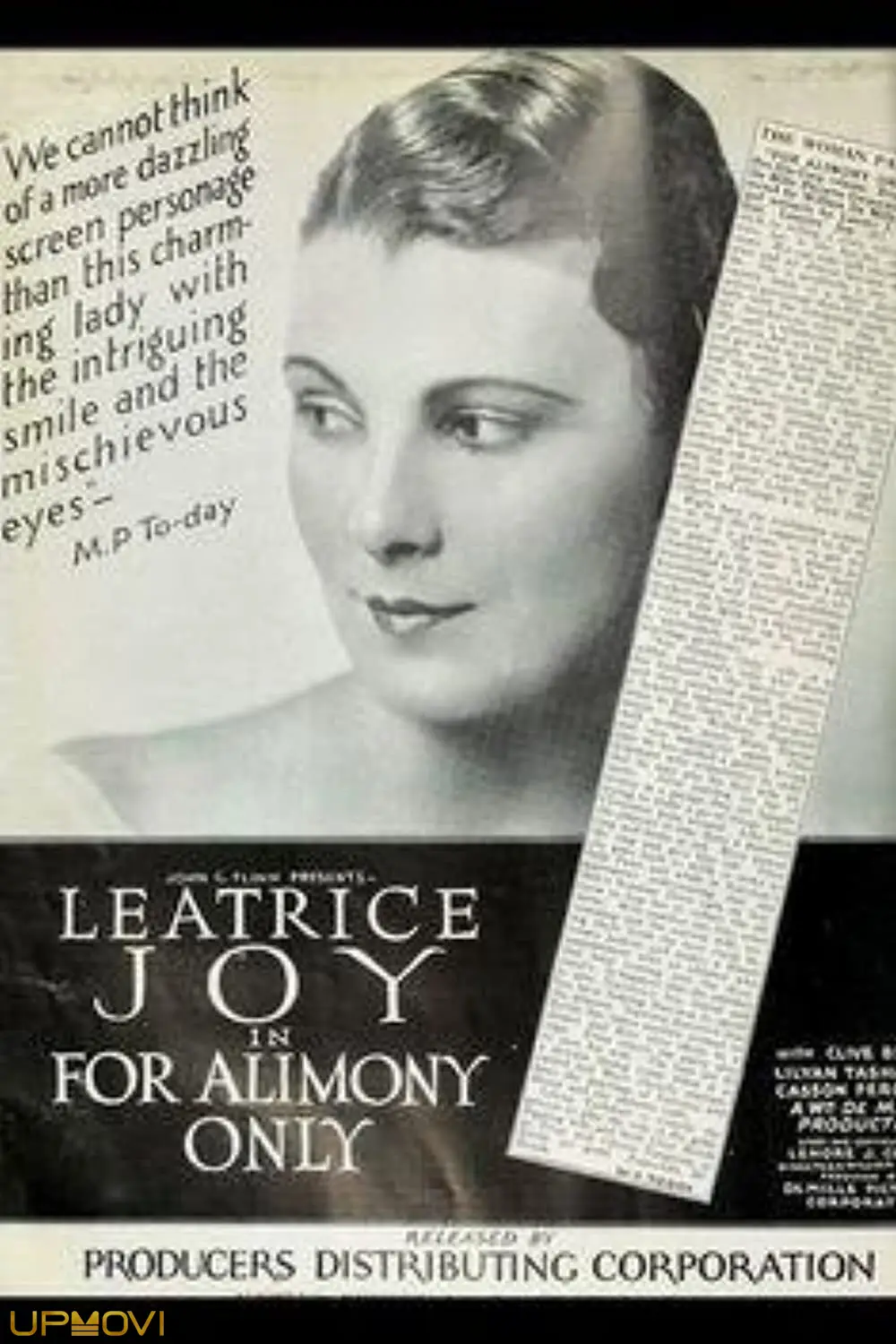 For Alimony Only