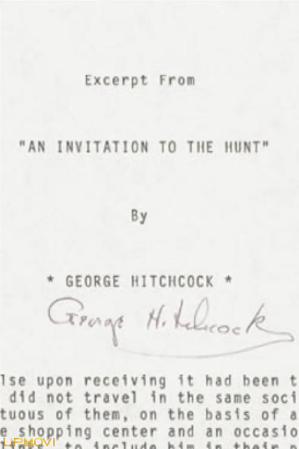 An Invitation to the Hunt